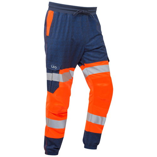 Leo HAWKRIDGE EcoViz High Vis Stretch Trouser / Joggers - Navy